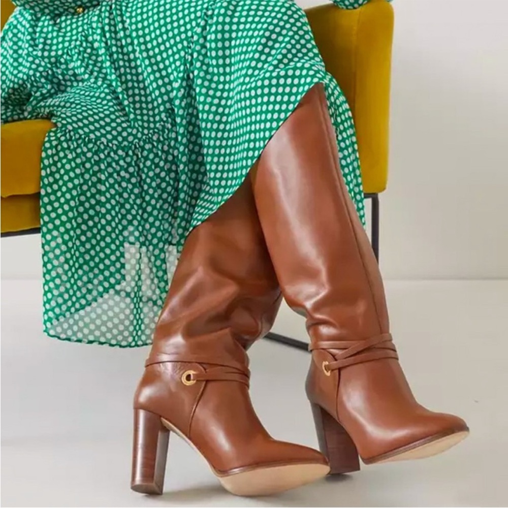 New LK Bennett Shelby Leather Knee High Boots